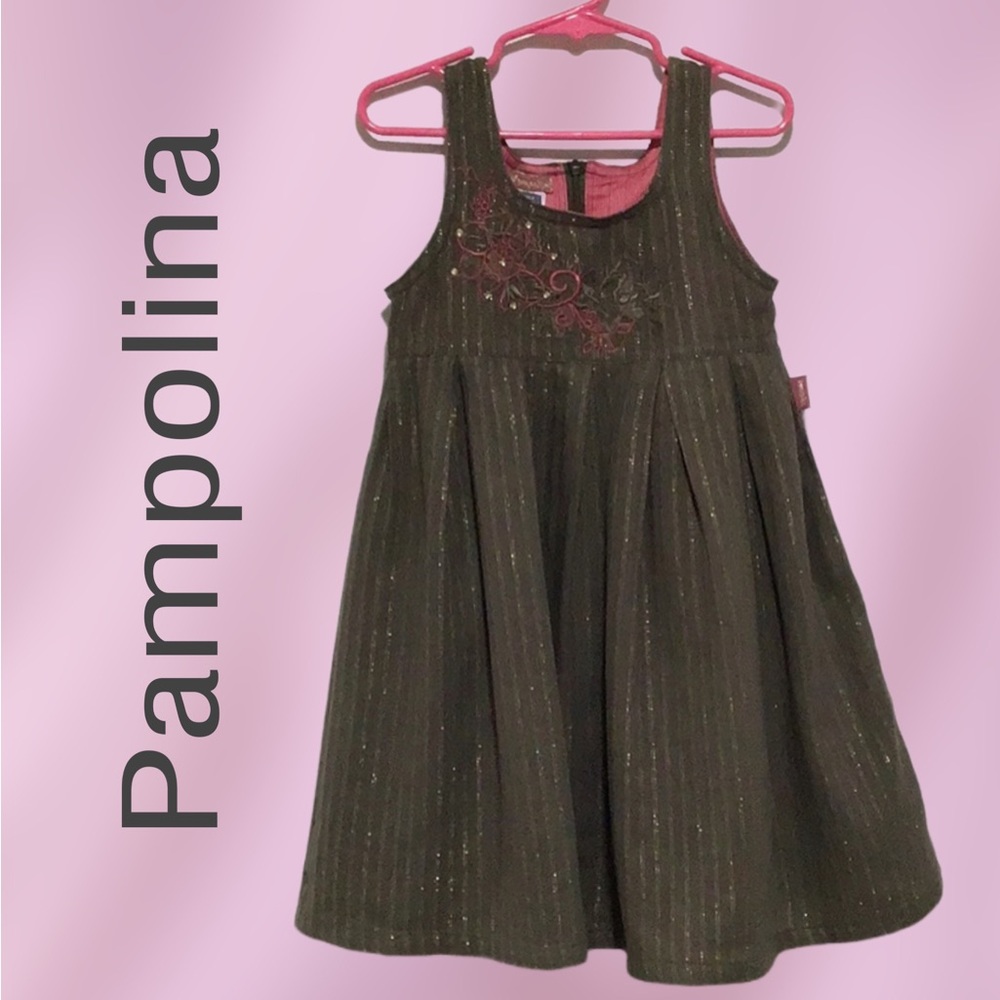 Pampolina‎ Jumper, Green & Pink, Size 4T/4